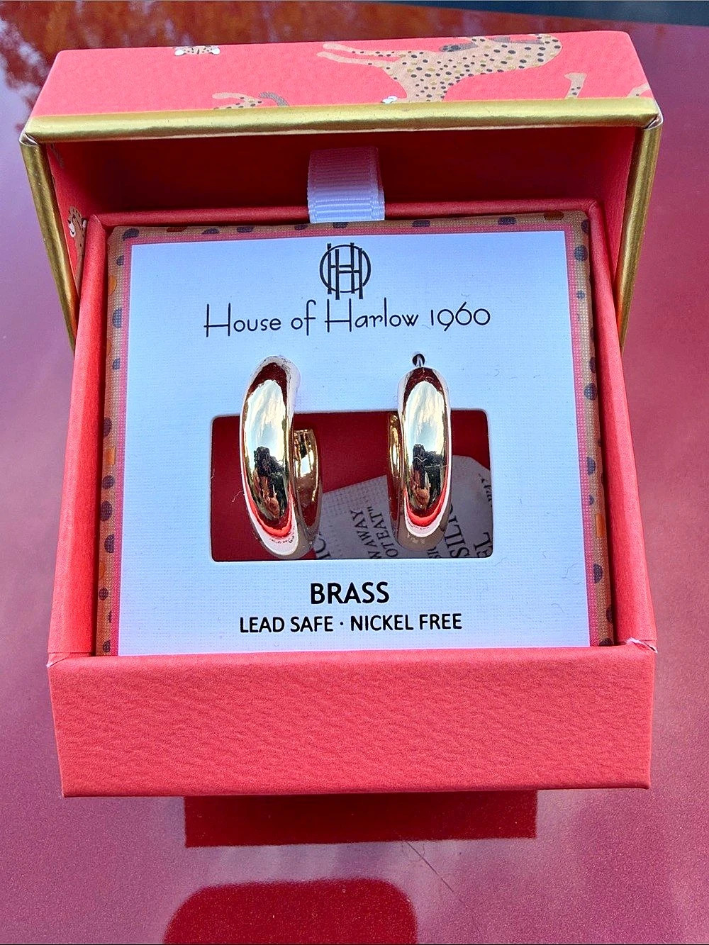 House of Harlow 1960 Gold Hoop Earrings nwt